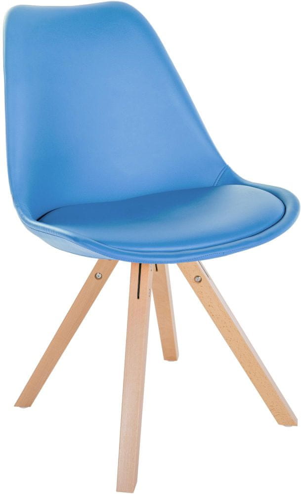 BHM Germany Jedálenská stolička Sofia II, syntetická koža, modrá